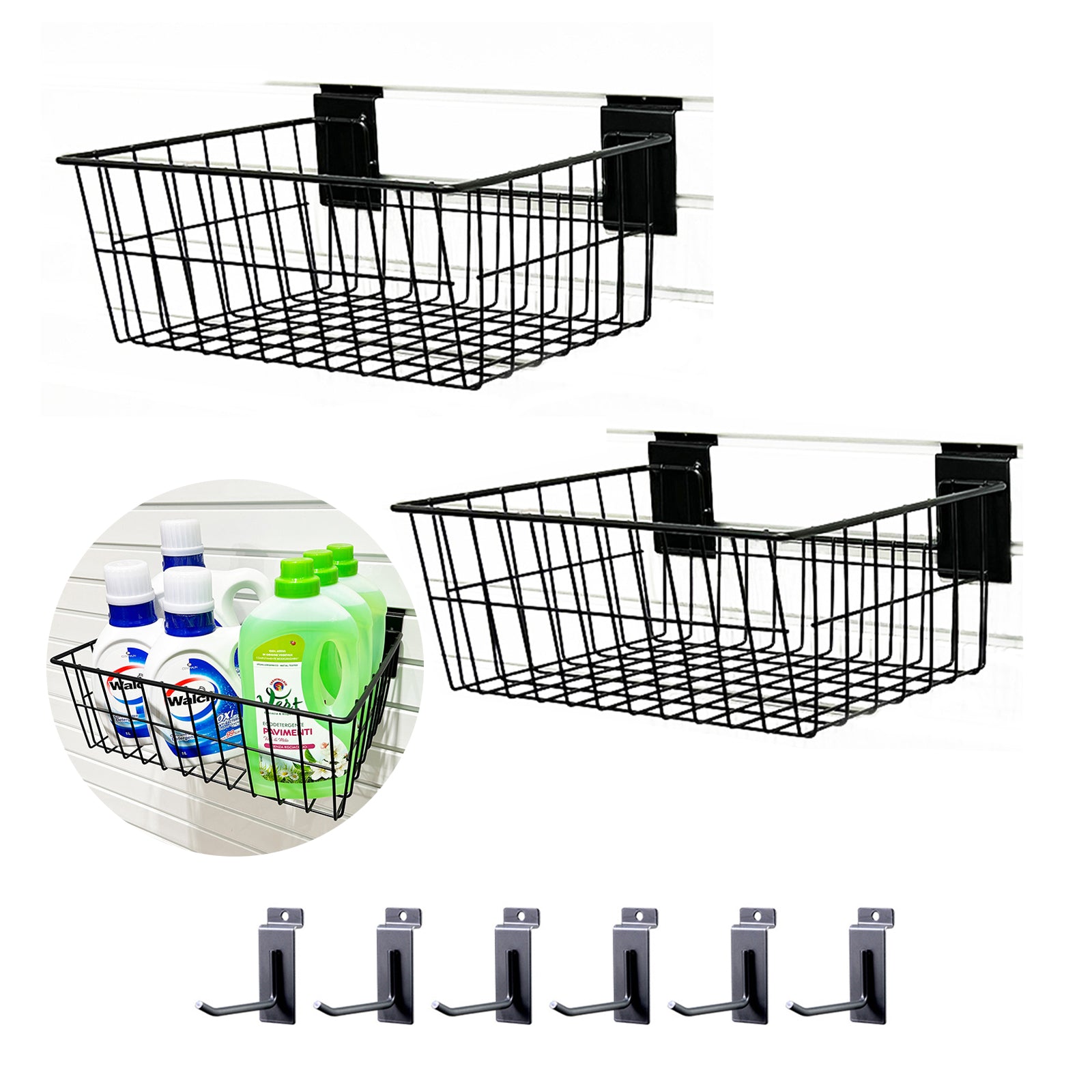 ATOOLA Slatwall Storage Baskets