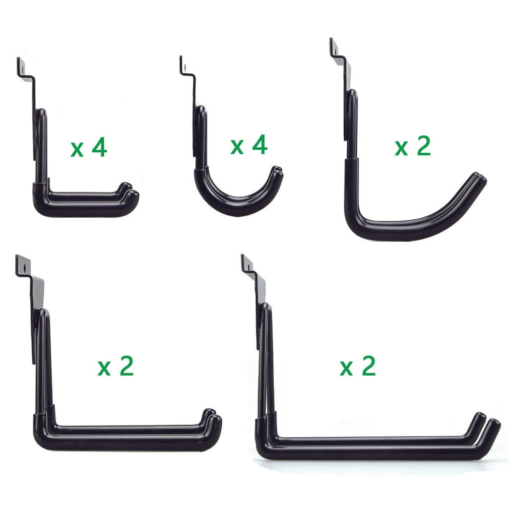 ATOOLA 14-Piece Slatwall Hook Set – Universal Fit Garage Storage Hooks