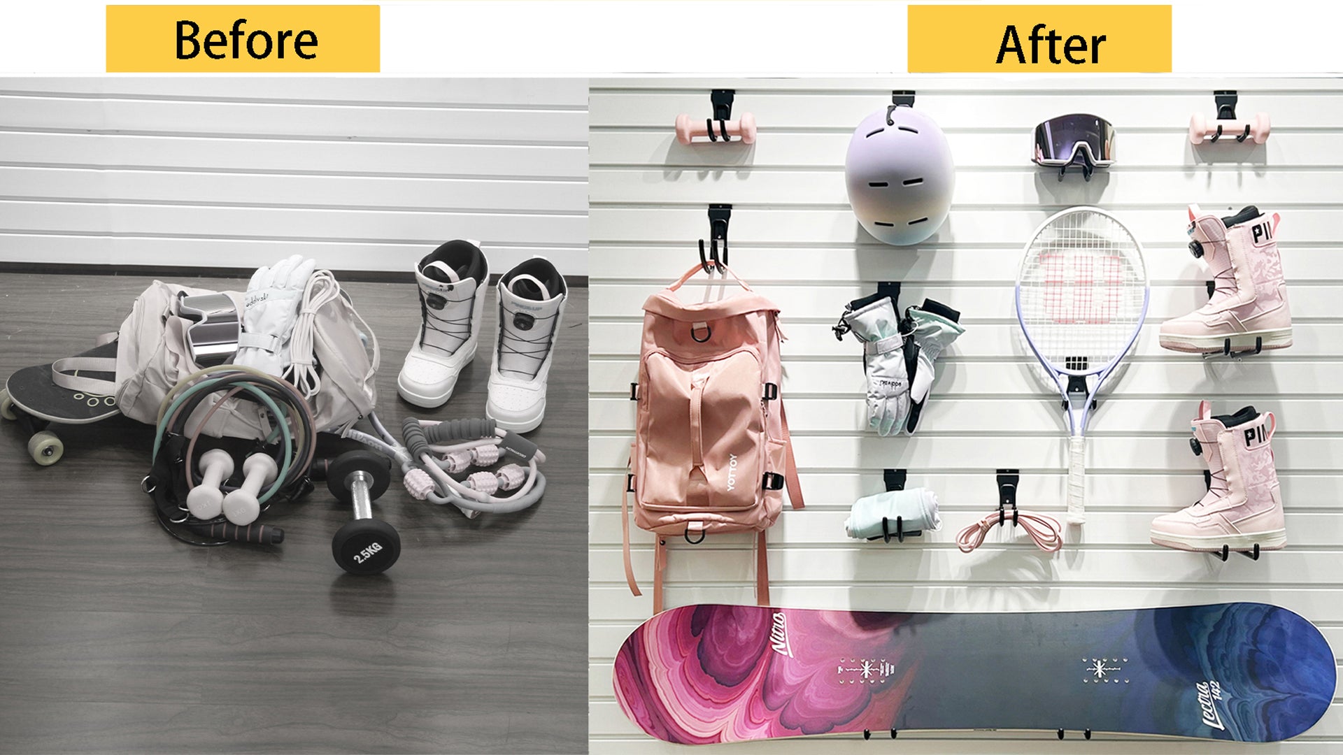 ATOOLA 14-Piece Slatwall Hook Set – Universal Fit Garage Storage Hooks