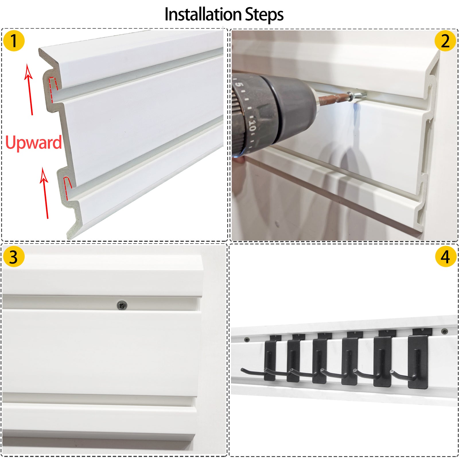 ATOOLA Slatwall Panels – Heavy-Duty Garage Wall Storage Panels for Universal Hook & Accessory Systems