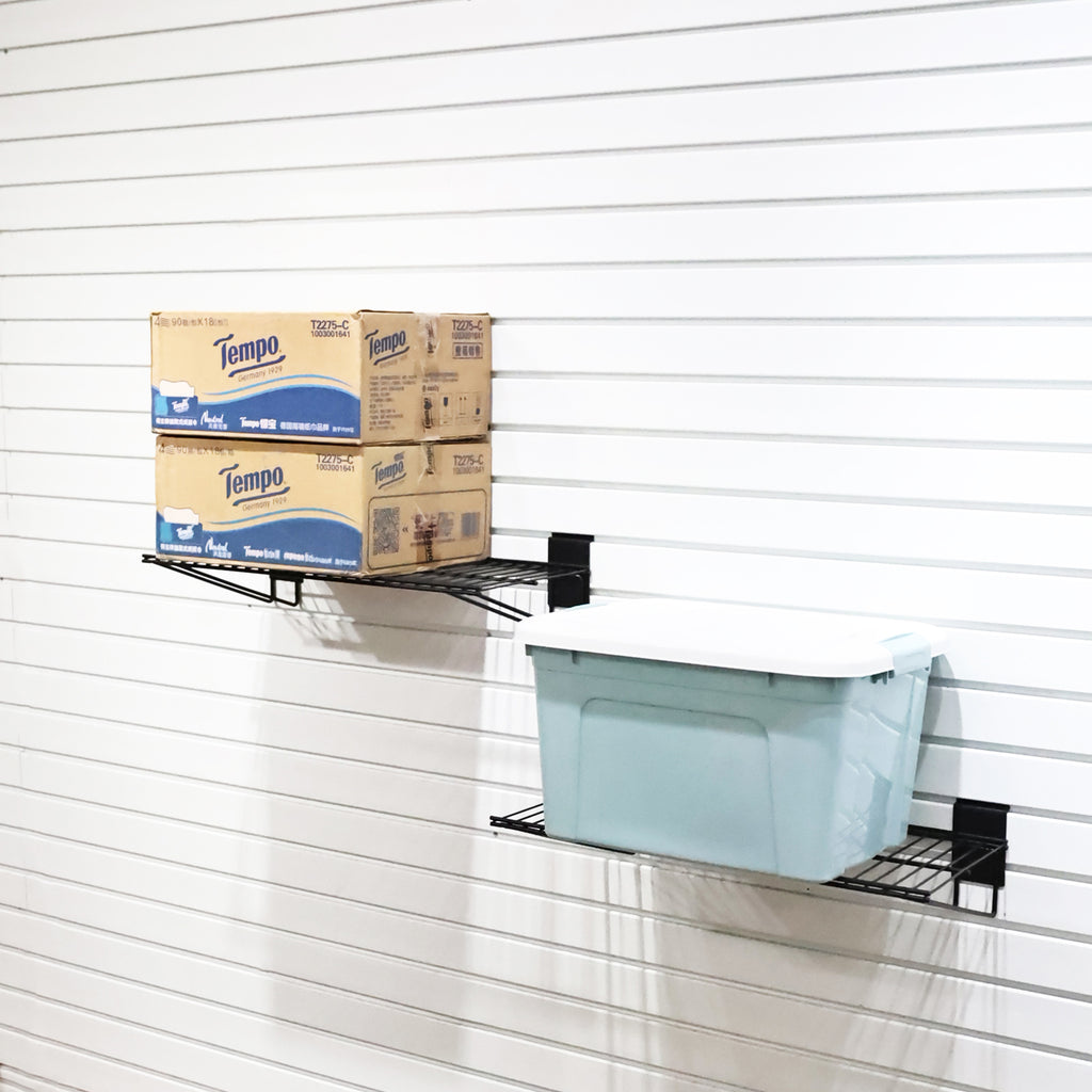 ATOOLA Slatwall Shelf – Heavy-Duty Garage Wall Storage Shelf for Universal Slatwall Systems