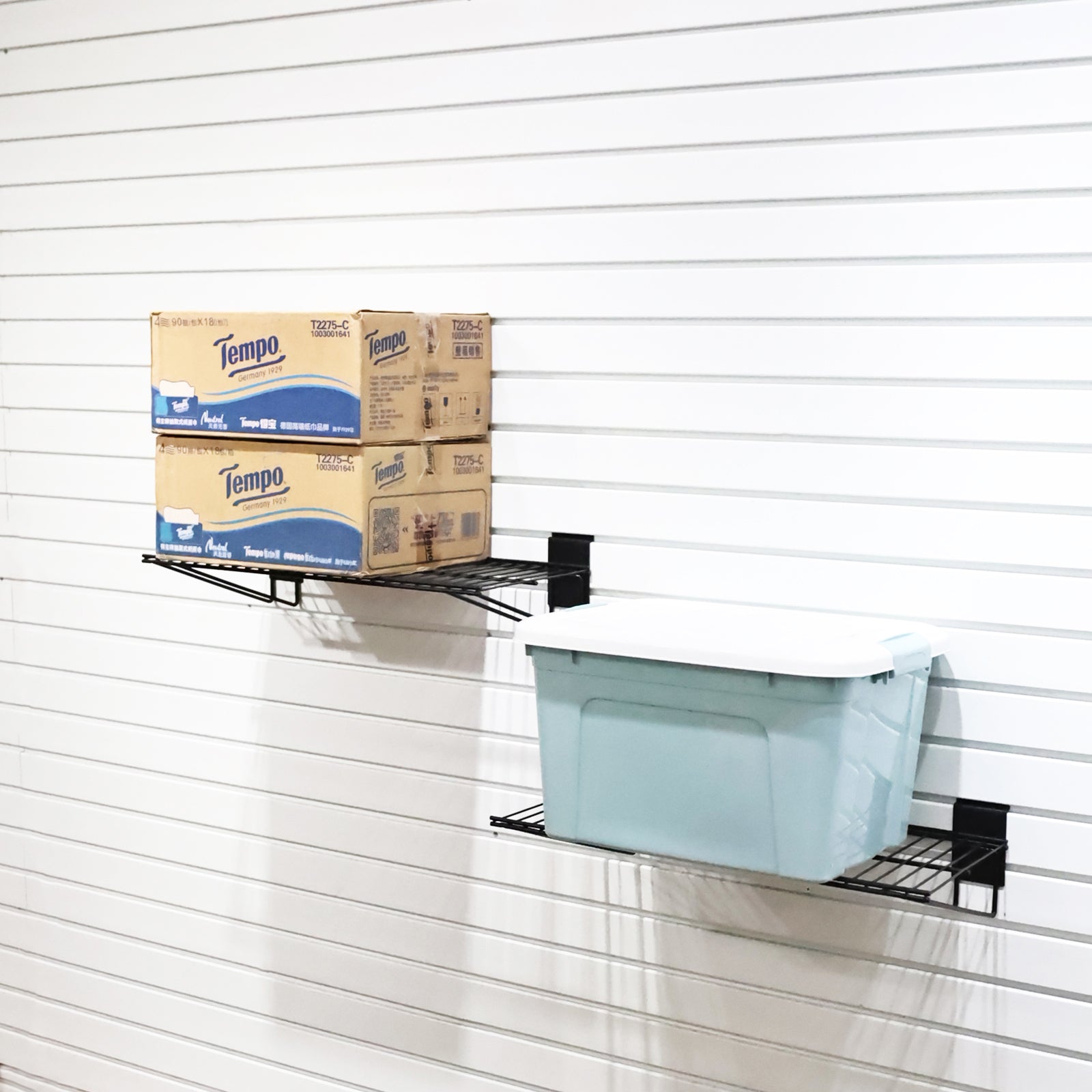 ATOOLA Slatwall Shelf – Heavy-Duty Garage Wall Storage Shelf for Universal Slatwall Systems