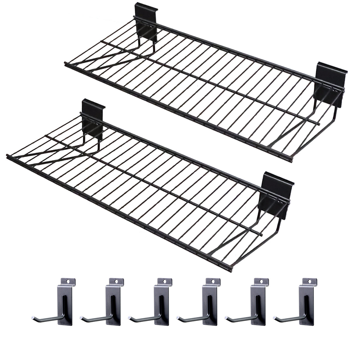 ATOOLA Slatwall Shelf – Heavy-Duty Garage Wall Storage Shelf for Universal Slatwall Systems