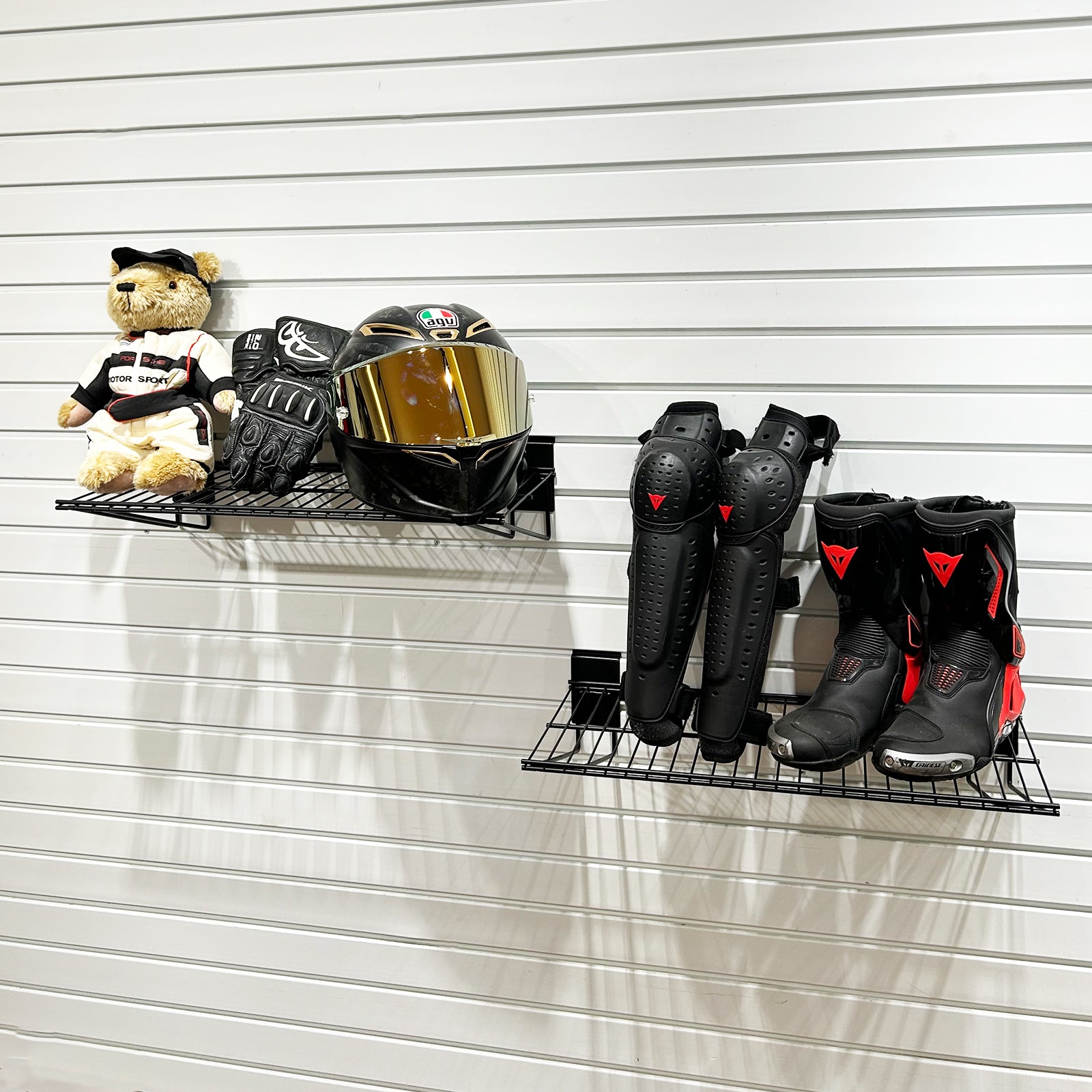 ATOOLA Slatwall Shelf – Heavy-Duty Garage Wall Storage Shelf for Universal Slatwall Systems