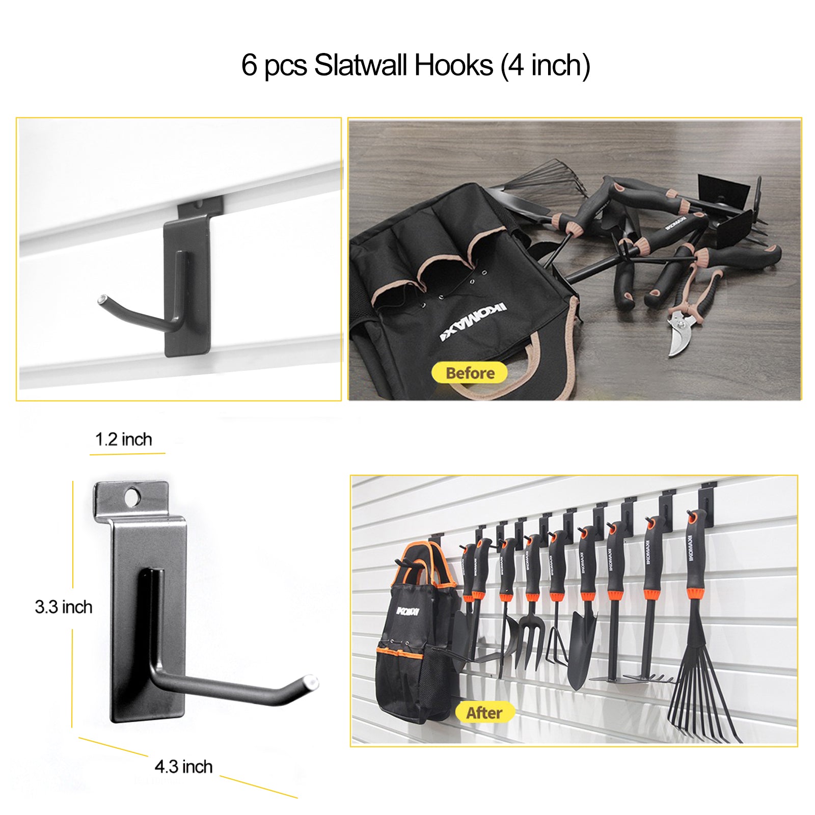 ATOOLA Slatwall Storage Basket – Heavy-Duty Metal Wire Basket for Garage Wall Organization