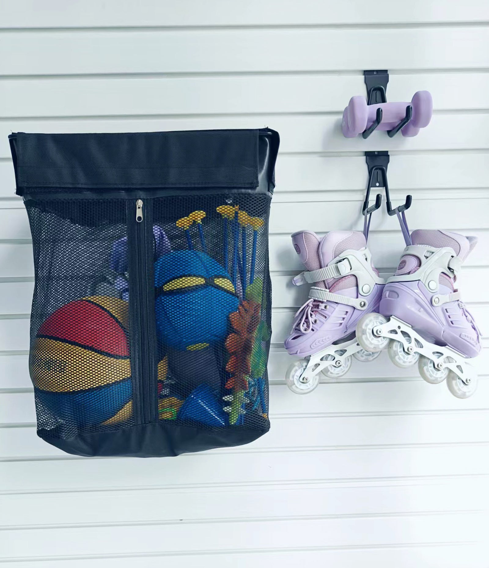 ATOOLA Slatwall Mesh Bag – Breathable Storage Bag for Balls, Toys, Towels & Sports Gear