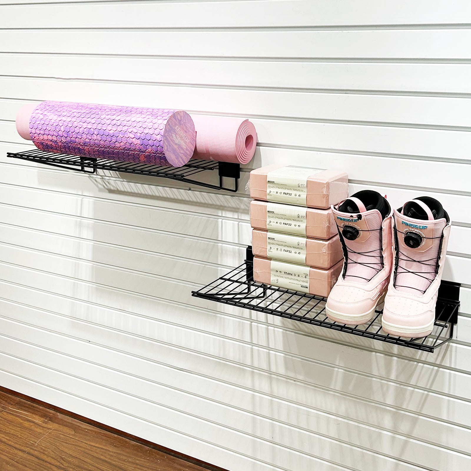 ATOOLA Slatwall Shelf – Heavy-Duty Garage Wall Storage Shelf for Universal Slatwall Systems