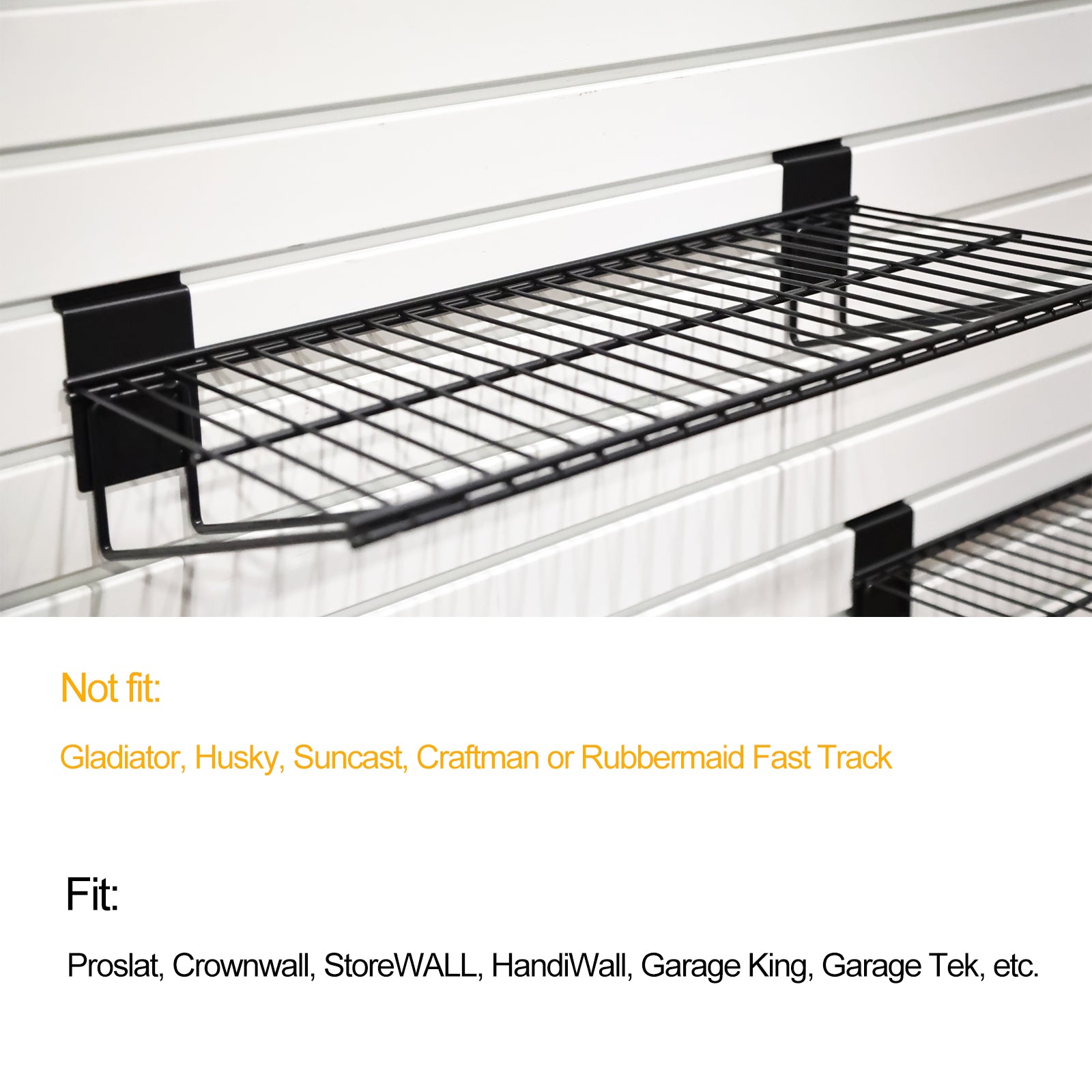ATOOLA Slatwall Shelf – Heavy-Duty Garage Wall Storage Shelf for Universal Slatwall Systems