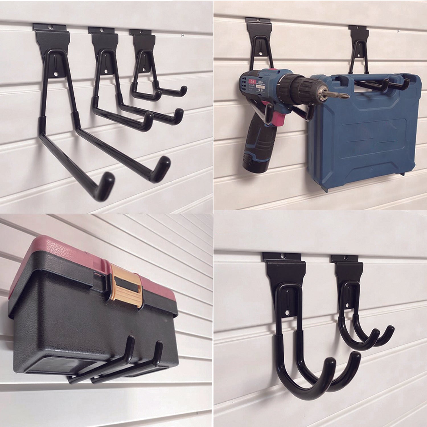 ATOOLA 14-Piece Slatwall Hook Set – Universal Fit Garage Storage Hooks